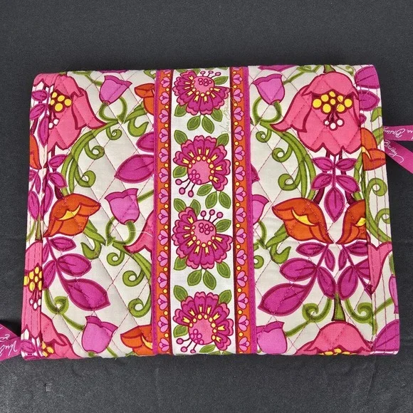 Vera Bradley Jewelry Folio Organizer Lilli Bell Pink Green Travel Bag NWOT - Picture 3 of 11